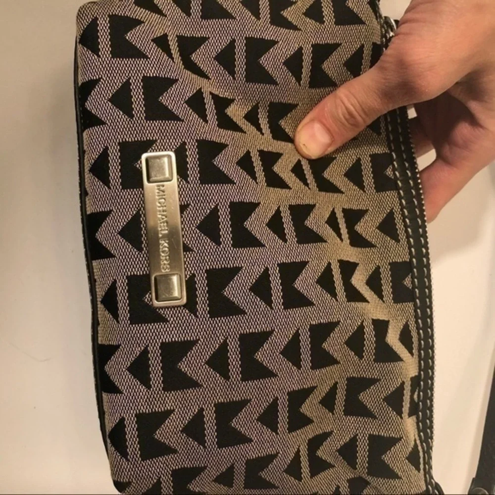 Michael Kors canvas leather mini bag baguette